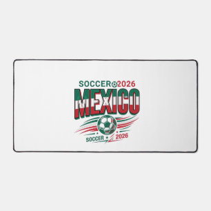 Mexiko Fußball 2026 Fußball Fett Land Typografie  Schreibtischunterlage