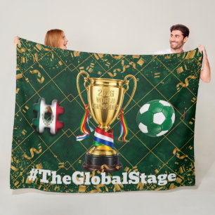 Mexiko Fußball: 2026 Globales Spiel Cozy Teamgeist Fleecedecke