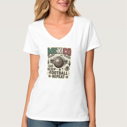MEXIKO Fußball Custom 2026 T-Shirt (Vorderseite)
