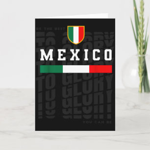 Mexiko Fußball Flagge Vintage Trikot Fan Stolz Karte