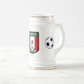 Mexiko-Fußball-Getränk Stein Bierglas (VorderseiteRechts)