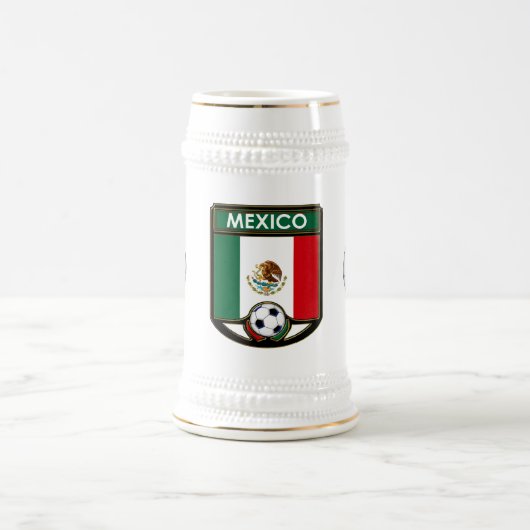 Mexiko-Fußball-Getränk Stein Bierglas (Mittel)