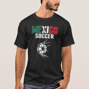 Mexiko Fußball im Netto-Ziel mexikanische Fußball T-Shirt