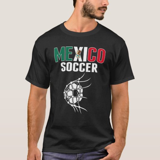 Mexiko Fußball im Netto-Ziel mexikanische Fußball  T-Shirt (Vorderseite)