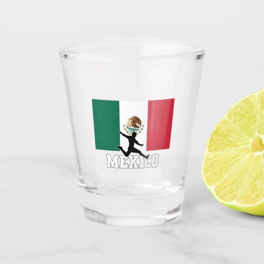 Mexiko Fußball-Nationalmannschaft Schnapsglas (Vorderseite)