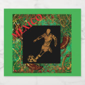 MEXIKO FUSSBALL SCHAUMWEINETIKETT (Einzelnes Label)