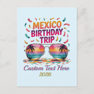 Mexiko Geburtstagsreise Geburtstagsgruppe Urlaub Postkarte