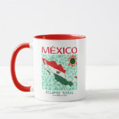 Mexiko Gesamte Eclipse-Tasse, farbiger Griff Tasse (Links)