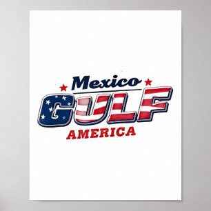 Mexiko Golf Amerika Amerikanische Flagge Amerika G Poster