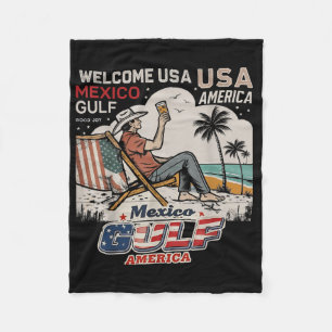 Mexiko Golf Amerika USA Amerikanische Flagge Ameri Fleecedecke