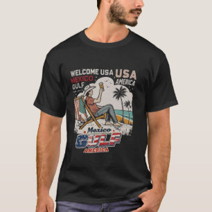 Mexiko Golf Amerika USA Amerikanische Flagge Ameri T-Shirt
