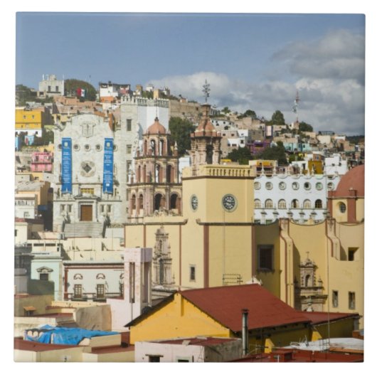 Mexiko, Guanajuato Staat, Guanajuato. Basilika Fliese (Vorderseite)