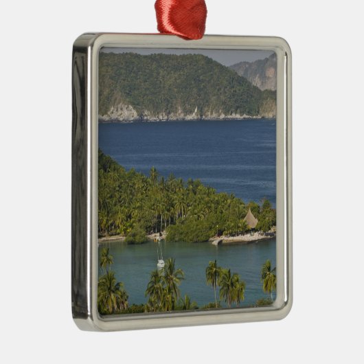 Mexiko, Guerrero, Zihuatanejo. Playa Las Gatas - Silbernes Ornament (Rechts)