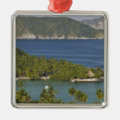 Mexiko, Guerrero, Zihuatanejo. Playa Las Gatas - Silbernes Ornament (Vorne)