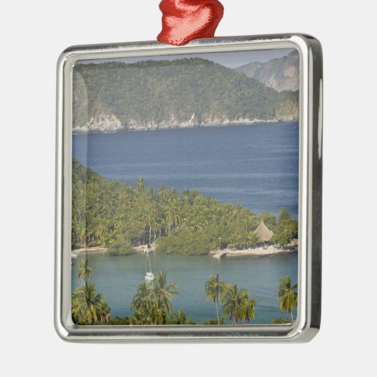 Mexiko, Guerrero, Zihuatanejo. Playa Las Gatas - Silbernes Ornament (Links)