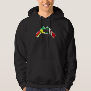 Mexiko-Guyana-Flagge mexikanisches Herz Hoodie