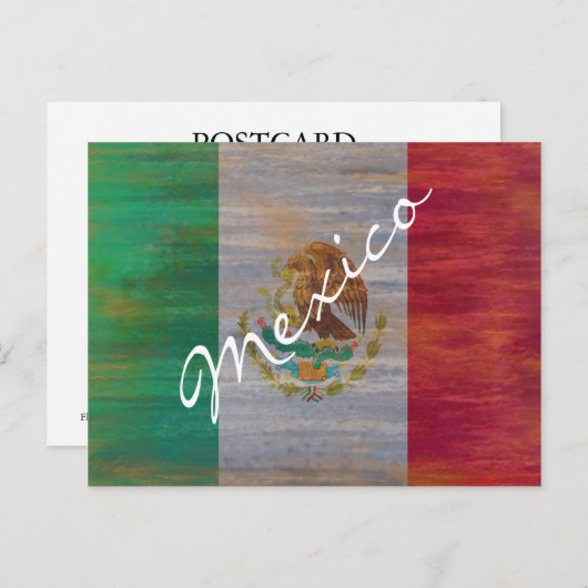 Mexiko hat unter mexikanischer Flagge gelitten Postkarte (Vorne/Hinten)