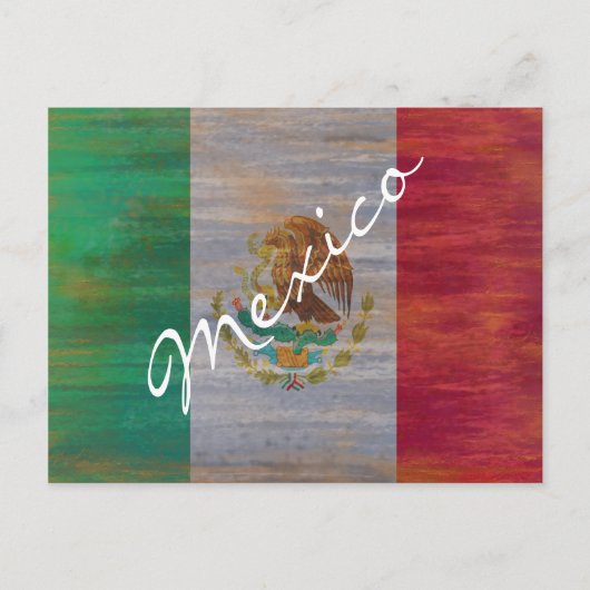 Mexiko hat unter mexikanischer Flagge gelitten Postkarte (Vorderseite)