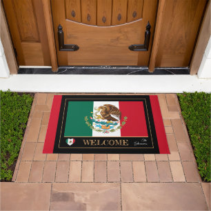 Mexiko Hausmatte, mexikanische Flagge Sport rot / Fußmatte