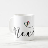 Mexiko Herzenflagge, Mexikanos Kaffeetasse (Vorderseite Links)