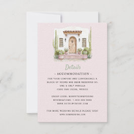Mexiko-Hochzeit in Urlaubsort | Details RSVP Karte