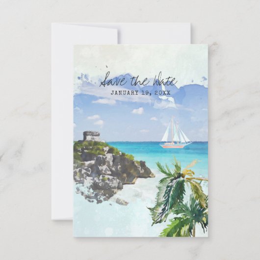 Mexiko | Hochzeit in Urlaubsort Fahrplan (Rückseite)