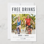 Mexiko Hochzeit in Urlaubsort Foto Save The Date (Vorderseite)