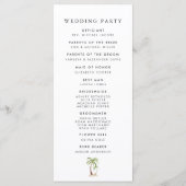 Mexiko | Hochzeit in Urlaubsort Programm (Rückseite)