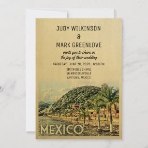Mexiko-Hochzeitseinladung Vintage Mitte des Jahrhu Einladung