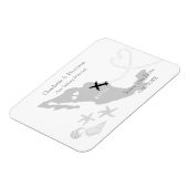 Mexiko-Hochzeitsziel Save the Date Magnet (Linke Seite)