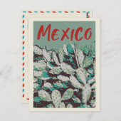 Mexiko, ikonische Opuntia Kaktus Postkarte (Vorne/Hinten)