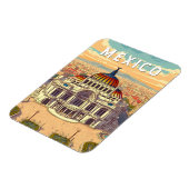 Mexiko Illustration Reise Kunst Vintage Magnet (Linke Seite)