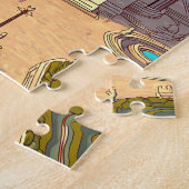 Mexiko Illustration Reise Kunst Vintage Puzzle (Seite)
