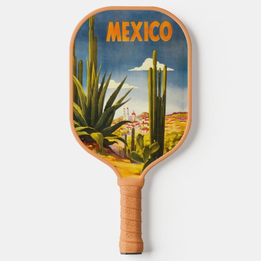 Mexiko im Retro-Stil Pickleball Schläger (Vorderseite)