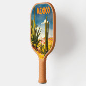 Mexiko im Retro-Stil Pickleball Schläger (Links)