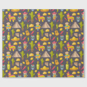 Mexiko Inspiriertes Muster Geschenkpapier (Flach)