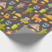 Mexiko Inspiriertes Muster Geschenkpapier (Ecke)