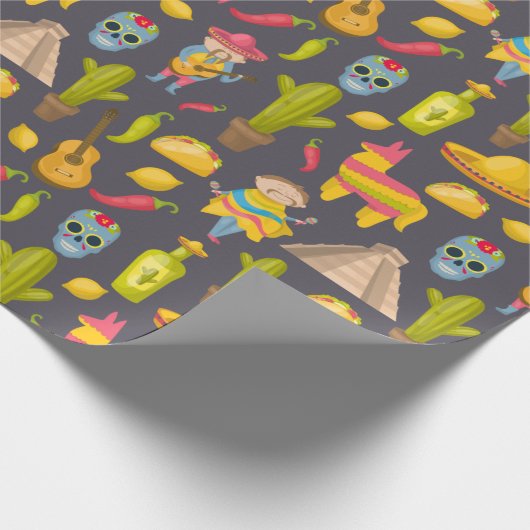 Mexiko Inspiriertes Muster Geschenkpapier (Ecke)