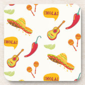 Mexiko inspiriertes Muster Getränkeuntersetzer (Vorderseite)