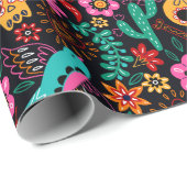 Mexiko Inspiriertes Musterpapier Geschenkpapier (Rolleneckpunkt)