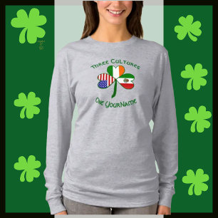 Mexiko Iris USA Flag Shamrock Personalisierte Frau T-Shirt