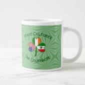 Mexiko Irland USA Kleeblatt Flag Jumbo-Tasse (Rechts)