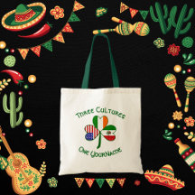 Mexiko Irland USA Kleeblatt Flag Personalisiert