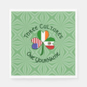 Mexiko Irland USA Kleeblatt Flag Serviette (Vorderseite)