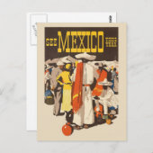 Mexiko Jahrgang Reise Postkarte (Vorne/Hinten)