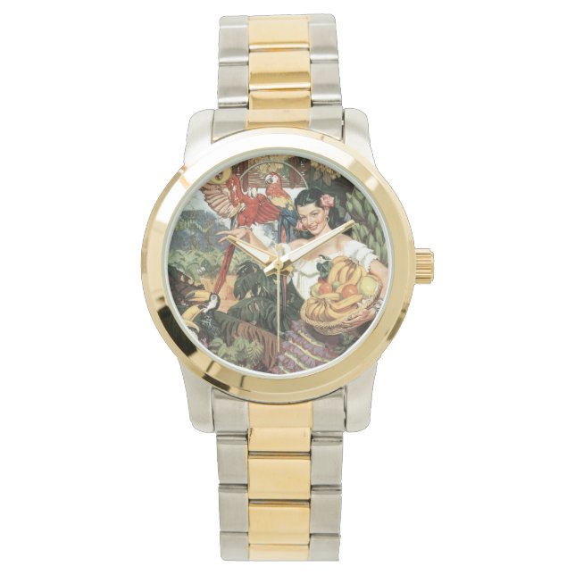 Mexiko-Jahrgangsuhren Armbanduhr (Vorderseite)