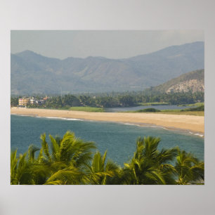 Mexiko, Jalisco, Barra de Navidad. Town Beach Poster