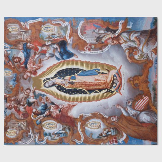 Mexiko-Jungfrau von Guadalupe Geschenkpapier (Flach)