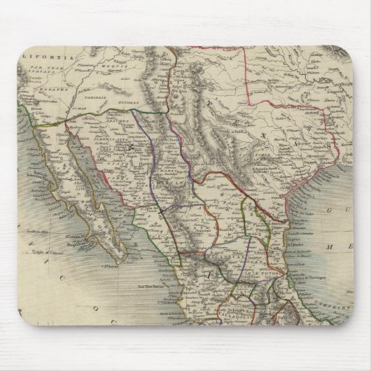 Mexiko, Kalifornien und Texas Mousepad (Vorne)