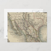 Mexiko, Kalifornien und Texas Postkarte (Vorne/Hinten)